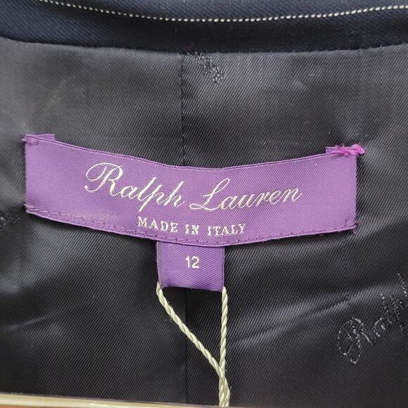 Ralph Lauren Purple Label Navy White Pin Stripe Jacket 12 - Picture 3 of 10